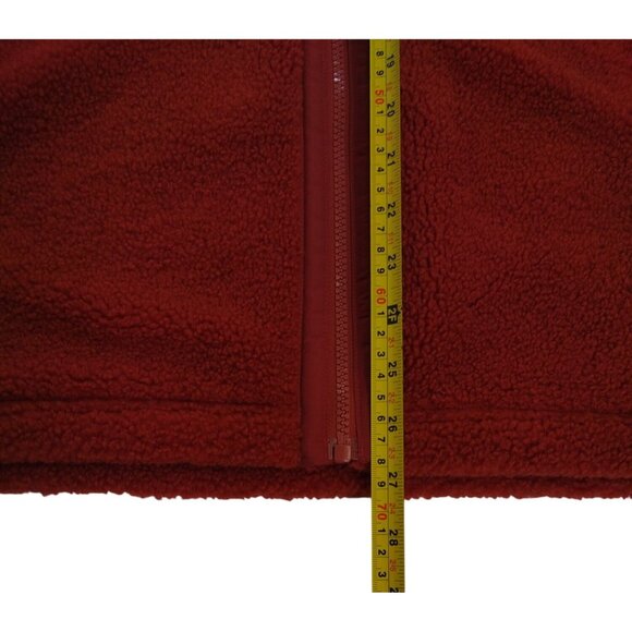 Originally used red sherpa hoodie with pockets, polyester, size M, NWT - Picture 8 of 8